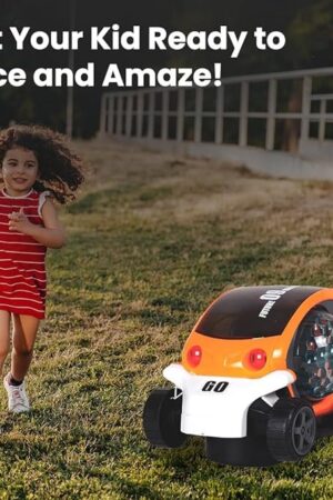 SKYLINE Battery Operated Stunt Car Toy with Music & 4D Vibrant Light Effects | 360° Rotating Bump & Go Action Car Toy